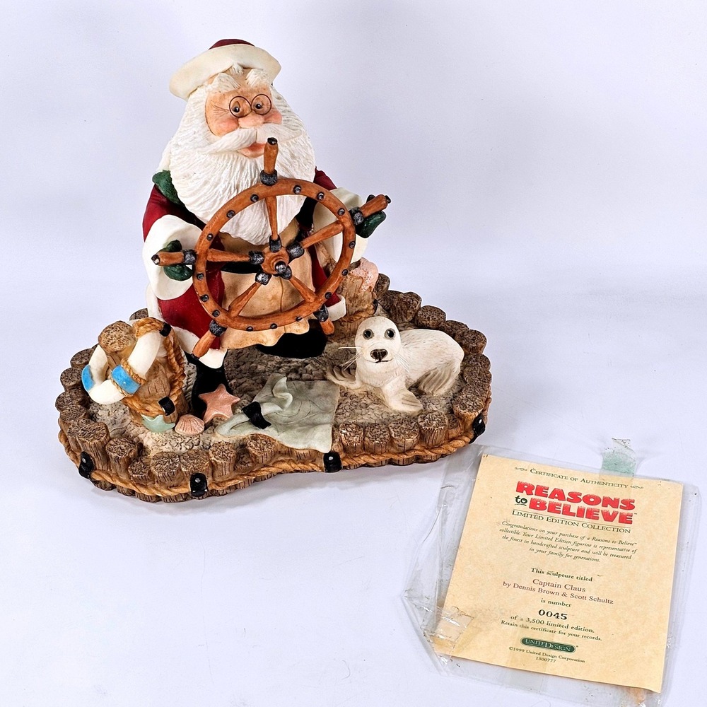 United Design Reasons to Believe Captain Claus 1999 Limited Ed Figurine 0045